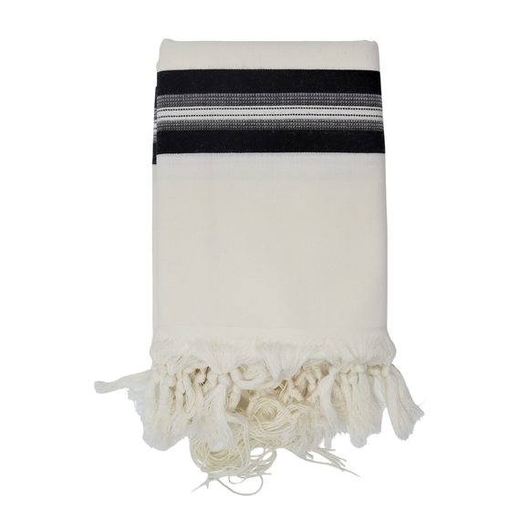 100% Wool Kosher Mehudar Badats Tallit Prayer Shawl From Israel, Very Elegant😒